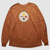 Pittsburgh Steelers Gildan 2000s Long Sleeve T-shirt - Brown Vintage - Fanatics