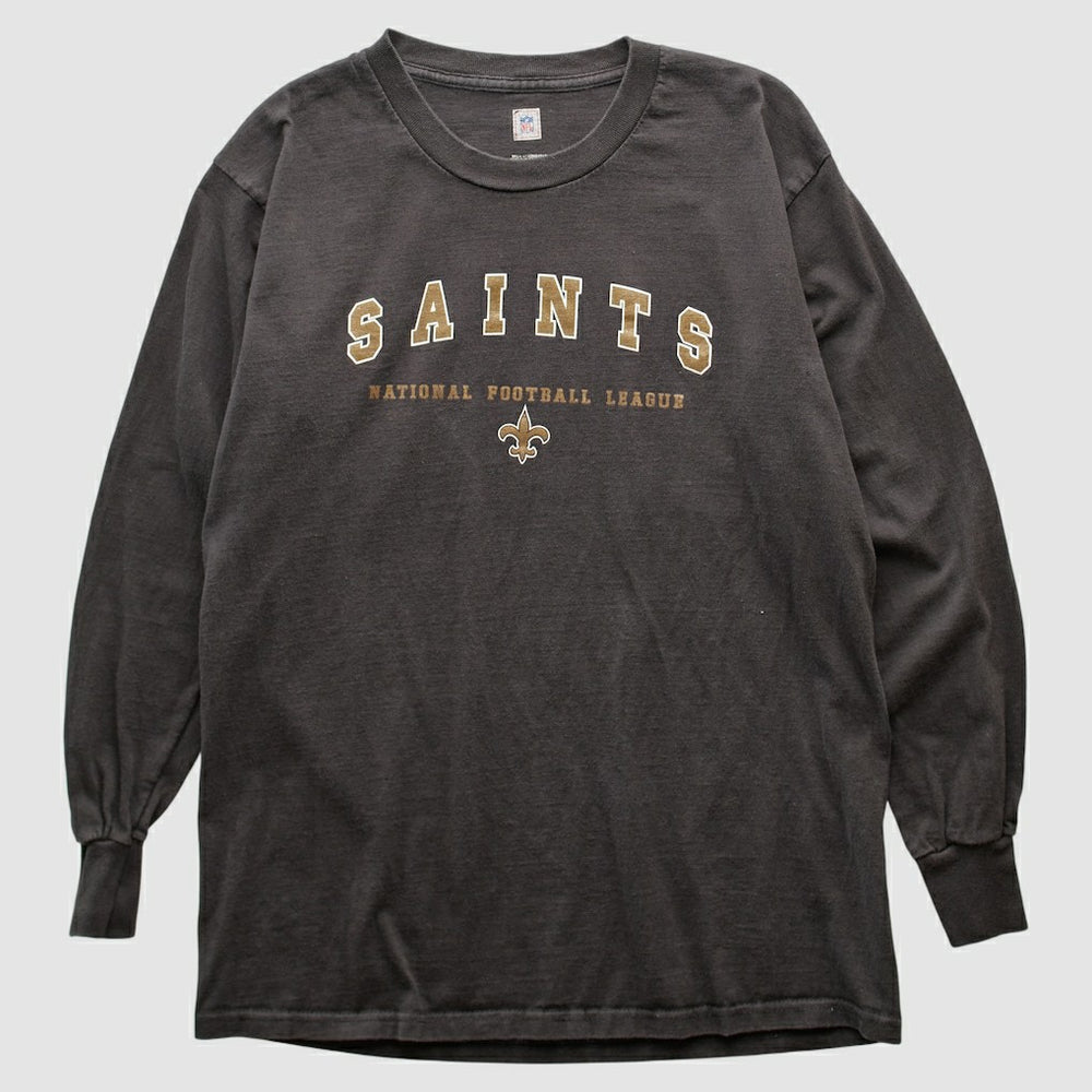 New Orleans Saints NFL 2000s Long Sleeve T-shirt - Charcoal Vintage - Fanatics