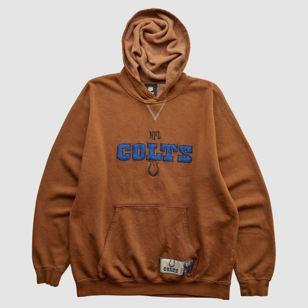 Indianapolis Colts NFL 2010s Hooded Pullover Sweatshirt - Brown Vintage - Fanatics