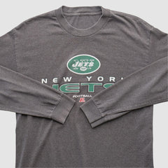 New York Jets 2010s Long Sleeve T-shirt - Dark Heather Gray Vintage - Fanatics