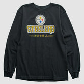 Pittsburgh Steelers Reebok 2000s Long Sleeve T-shirt - Black Vintage - Fanatics