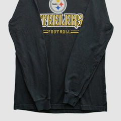 Pittsburgh Steelers Reebok 2000s Long Sleeve T-shirt - Black Vintage - Fanatics