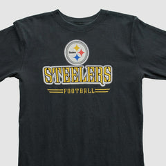 Pittsburgh Steelers Reebok 2000s Long Sleeve T-shirt - Black Vintage - Fanatics