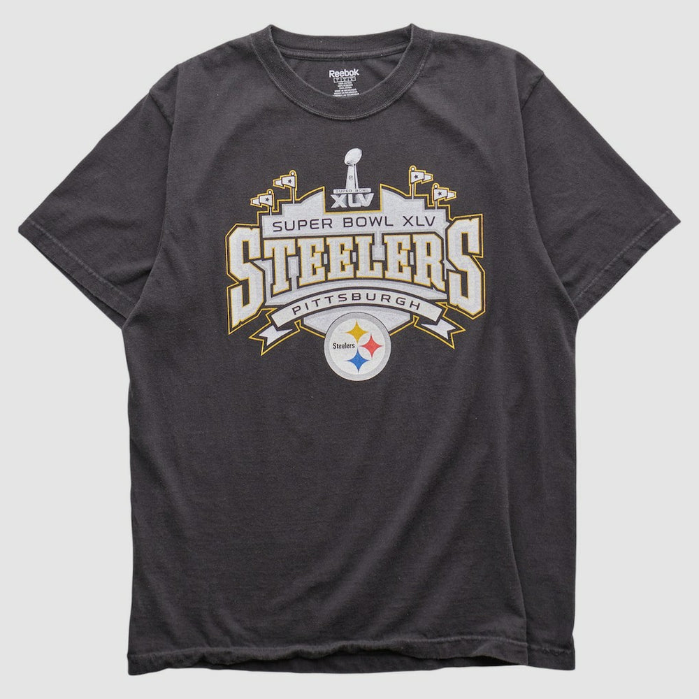 Pittsburgh Steelers Reebok 2011 T-shirt - Charcoal Vintage - Fanatics