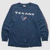 Houston Texans NFL 2000s Long Sleeve T-shirt - Navy Vintage - Fanatics