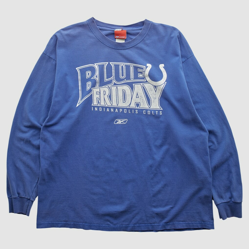 Indianapolis Colts Reebok 2000s Long Sleeve T-shirt - Blue Vintage - Fanatics