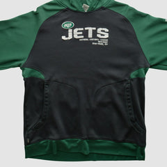 New York Jets Reebok 2010s Hooded Pullover Sweatshirt - Black Vintage - Fanatics