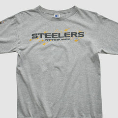 Pittsburgh Steelers Starter 90s Long Sleeve T-shirt - Heather Gray Vintage - Fanatics