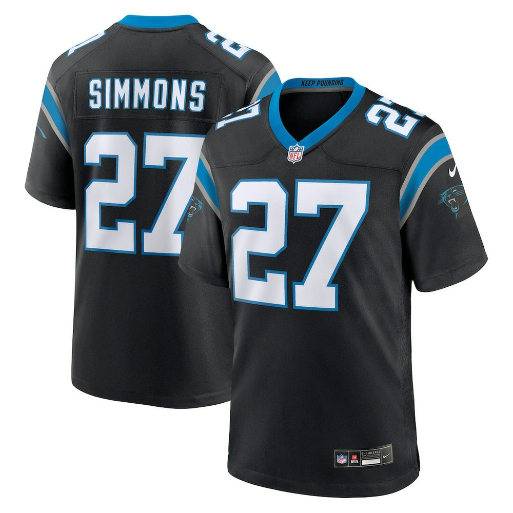 Isaiah Simmons Carolina Panthers Team Game Jersey - Black - Nike