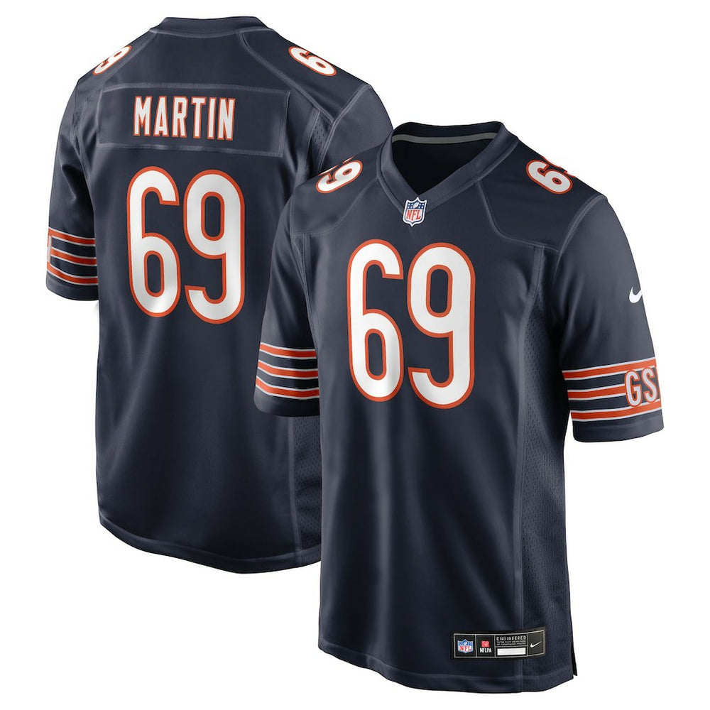 Jeremiah Martin Chicago Bears Team Game Jersey - Navy - Nike