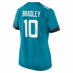 Carter Bradley Jacksonville Jaguars Women's Team Game Jersey - Teal - Nike