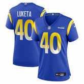 Jesse Luketa Los Angeles Rams Women's Team Game Jersey - Royal - Nike