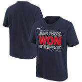 New England Patriots Youth 2025 AFC East Division Champions Locker Room Trophy Collection T-Shirt - Navy - Nike
