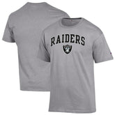 Las Vegas Raiders Champion Arch Over Logo T-Shirt - Gray - NFL