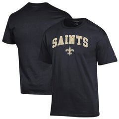 New Orleans Saints Champion Arch Over Logo T-Shirt - Black - NFL