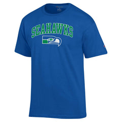 Seattle Seahawks Champion Arch Over Logo T-Shirt - Royal - NFL