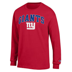 New York Giants Champion Arch Over Logo Long Sleeve T-Shirt - Red - NFL