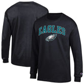 Philadelphia Eagles Champion Arch Over Logo Long Sleeve T-Shirt - Black - NFL