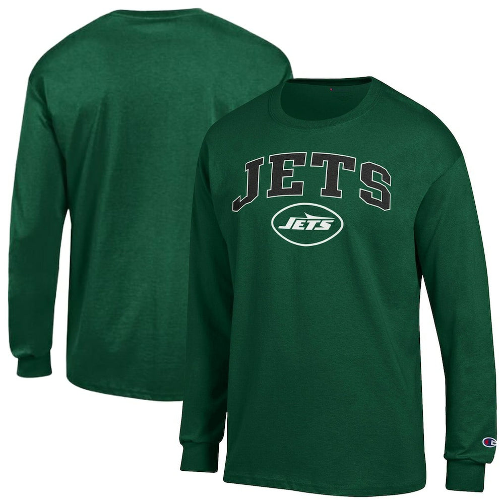 New York Jets Champion Arch Over Logo Long Sleeve T-Shirt - Green - NFL