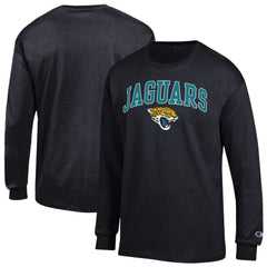 Jacksonville Jaguars Champion Arch Over Logo Long Sleeve T-Shirt - Black - NFL