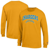 Los Angeles Chargers Champion Arch Over Logo Long Sleeve T-Shirt - Gold - NFL