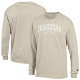 Los Angeles Chargers Champion White Ink Jersey Long Sleeve T-Shirt - Oatmeal - NFL
