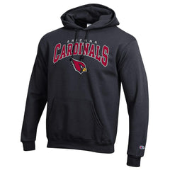 Arizona Cardinals Champion Powerblend Arch over Logo Hoodie - Black - NFL
