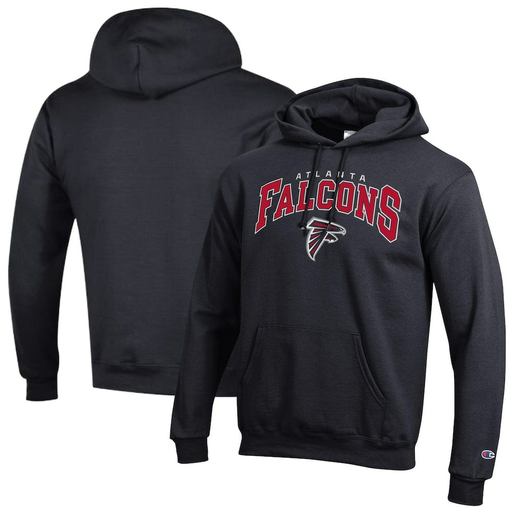 Atlanta Falcons Champion Powerblend Arch over Logo Hoodie - Black - NFL