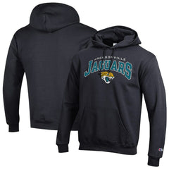 Jacksonville Jaguars Champion Powerblend Arch over Logo Hoodie - Black - NFL