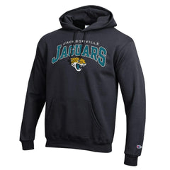 Jacksonville Jaguars Champion Powerblend Arch over Logo Hoodie - Black - NFL