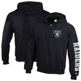 Las Vegas Raiders Champion Powerblend Fleece Full-Zip Hoodie - Black - NFL