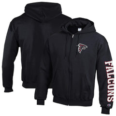 Atlanta Falcons Champion Powerblend Fleece Full-Zip Hoodie - Black - NFL