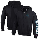Carolina Panthers Champion Powerblend Fleece Full-Zip Hoodie - Black - NFL