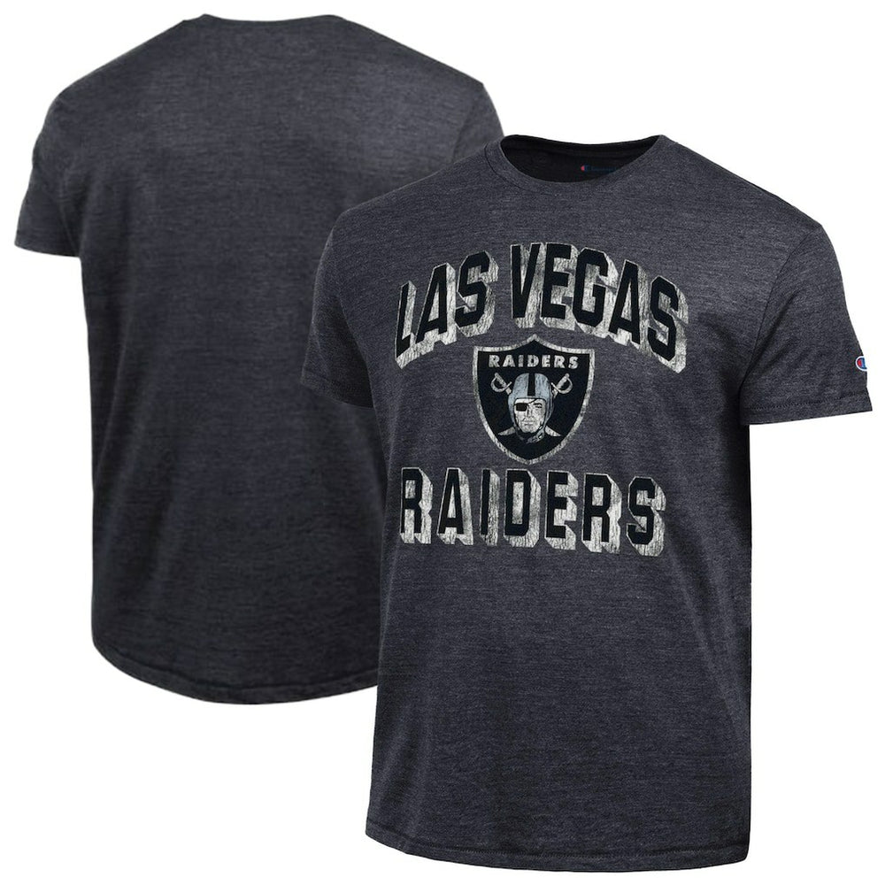 Las Vegas Raiders Champion Ultimate Tri-Blend T-Shirt - Heather Black - NFL