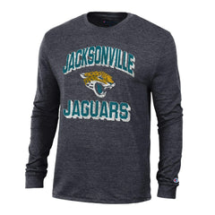 Jacksonville Jaguars Champion Ultimate Tri-Blend Long Sleeve T-Shirt - Heather Black - NFL