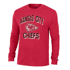 Kansas City Chiefs Champion Ultimate Tri-Blend Long Sleeve T-Shirt - Red - NFL