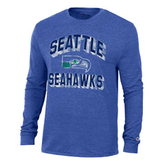Seattle Seahawks Champion Ultimate Tri-Blend Long Sleeve T-Shirt - Heather Royal - NFL
