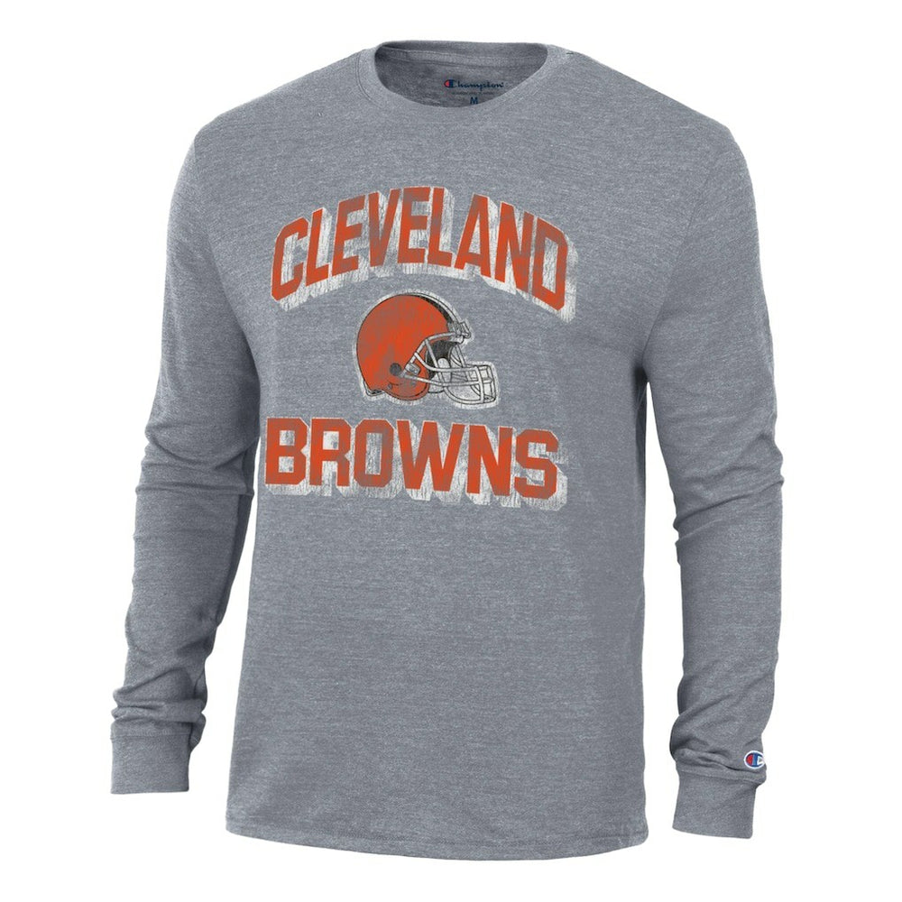 Cleveland Browns Champion Ultimate Tri-Blend Long Sleeve T-Shirt - Charcoal - NFL