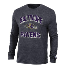 Baltimore Ravens Champion Ultimate Tri-Blend Long Sleeve T-Shirt - Black - NFL