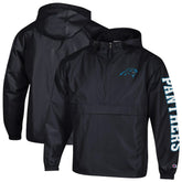 Carolina Panthers Champion Packable Windbreaker Half-Zip Jacket - Black - NFL