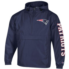 New England Patriots Champion Packable Windbreaker Half-Zip Jacket - Navy - NFL
