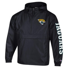 Jacksonville Jaguars Champion Packable Windbreaker Half-Zip Jacket - Black - NFL
