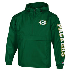 Green Bay Packers Champion Packable Windbreaker Half-Zip Jacket - Green - NFL