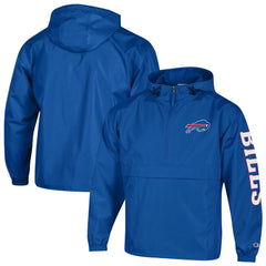 Buffalo Bills Champion Packable Windbreaker Half-Zip Jacket - Royal - NFL