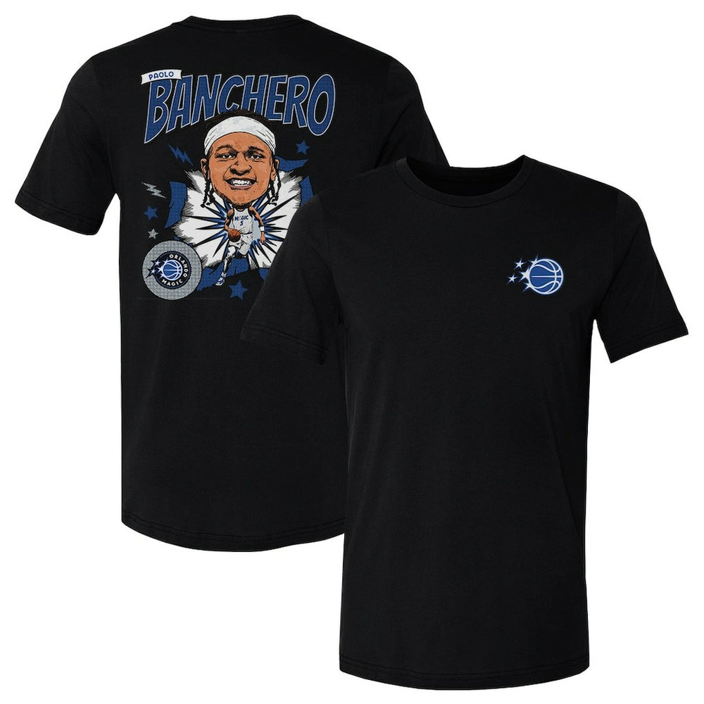 Paolo Banchero Orlando Magic 500 Level Caricature T-Shirt Black