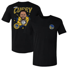 Stephen Curry Golden State Warriors 500 Level Caricature T-Shirt Black