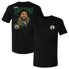Jayson Tatum Boston Celtics 500 Level Caricature T-Shirt Black