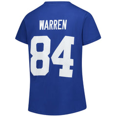 Tyler Warren Indianapolis Colts Women's Plus Size Name & Number V-Neck T-Shirt - Royal - Fanatics