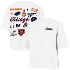 Chicago Bears '47 Women's Collage Script Reed City T-Shirt - White - 47 brand