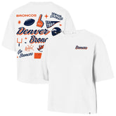 Denver Broncos '47 Women's Collage Script Reed City T-Shirt - White - 47 brand